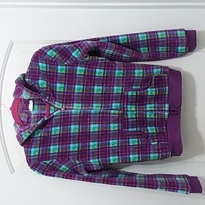 Plaid Hooded Fleece Jacket